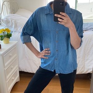 Cotton On Drop Shoulder Denim Top